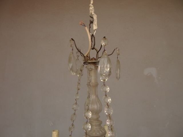 Chandelier pendants and garlands to 6 lights around 1900