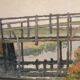 Oil on canvas, wooden Bridge in Camargue, signed