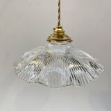 Holophane glass pendant light