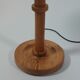 Vintage pine wood floor or table lamp with real leaves shade