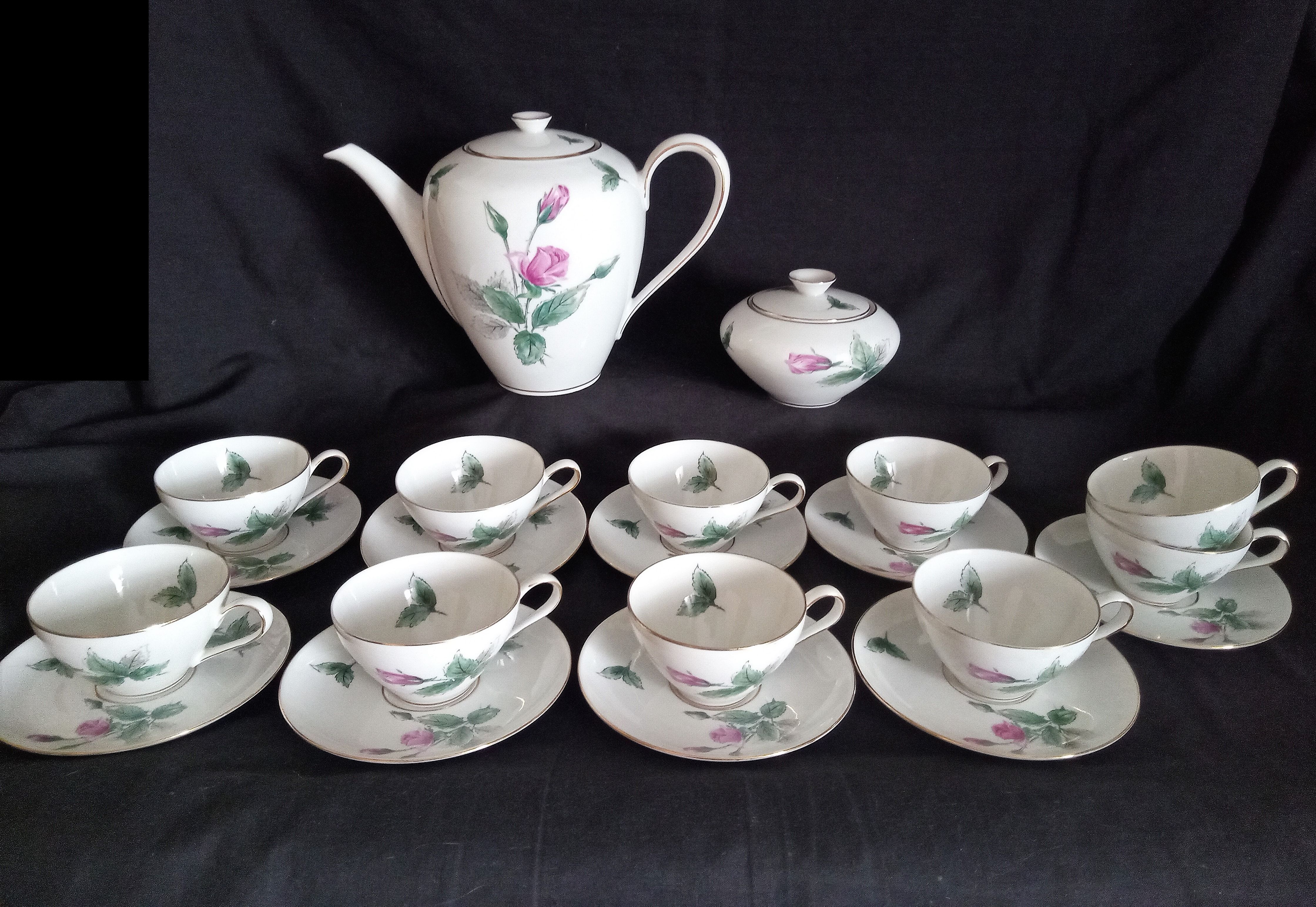 KPM Krister porcelain coffee service for 9 people, Germany