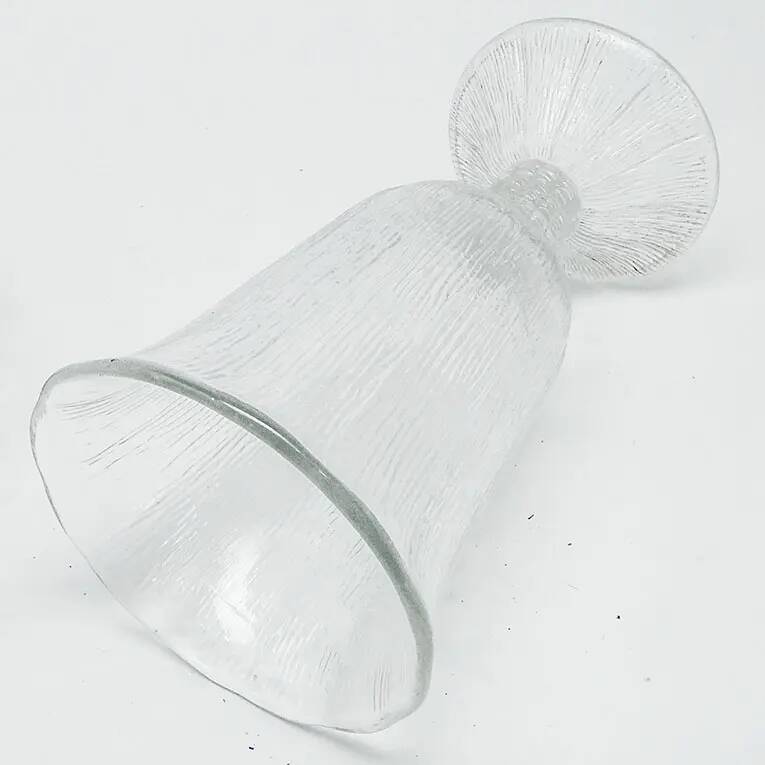 Cora vase, mid-century modern, transparent glass, Ząbkowice, Poland, 1970s