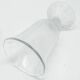 Cora vase, mid-century modern, transparent glass, Ząbkowice, Poland, 1970s