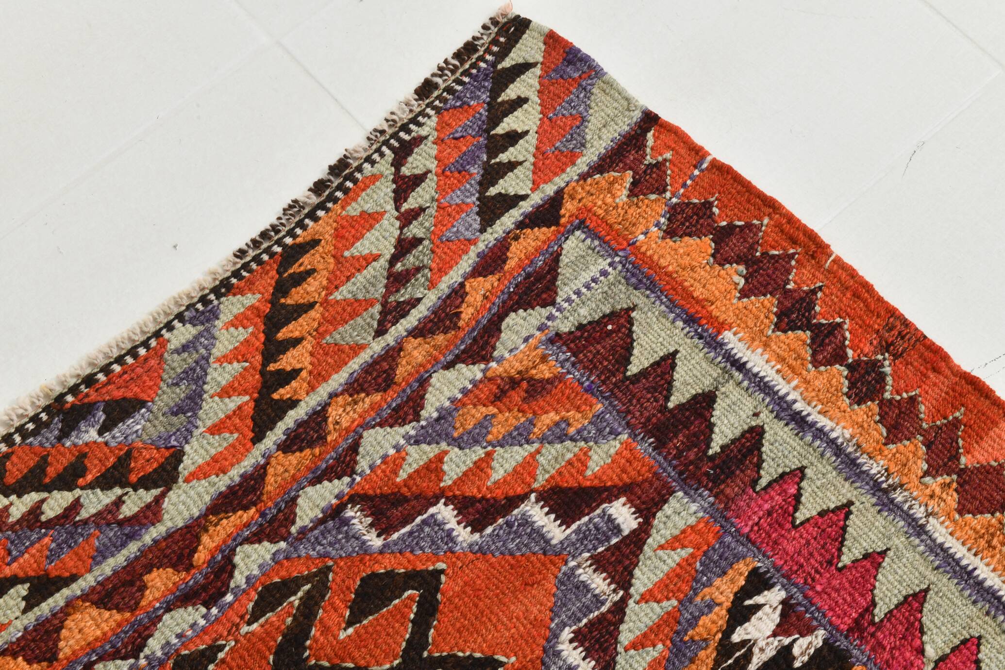 3x10 Vintage Persian Kilim Runner Rug, 97x299Cm