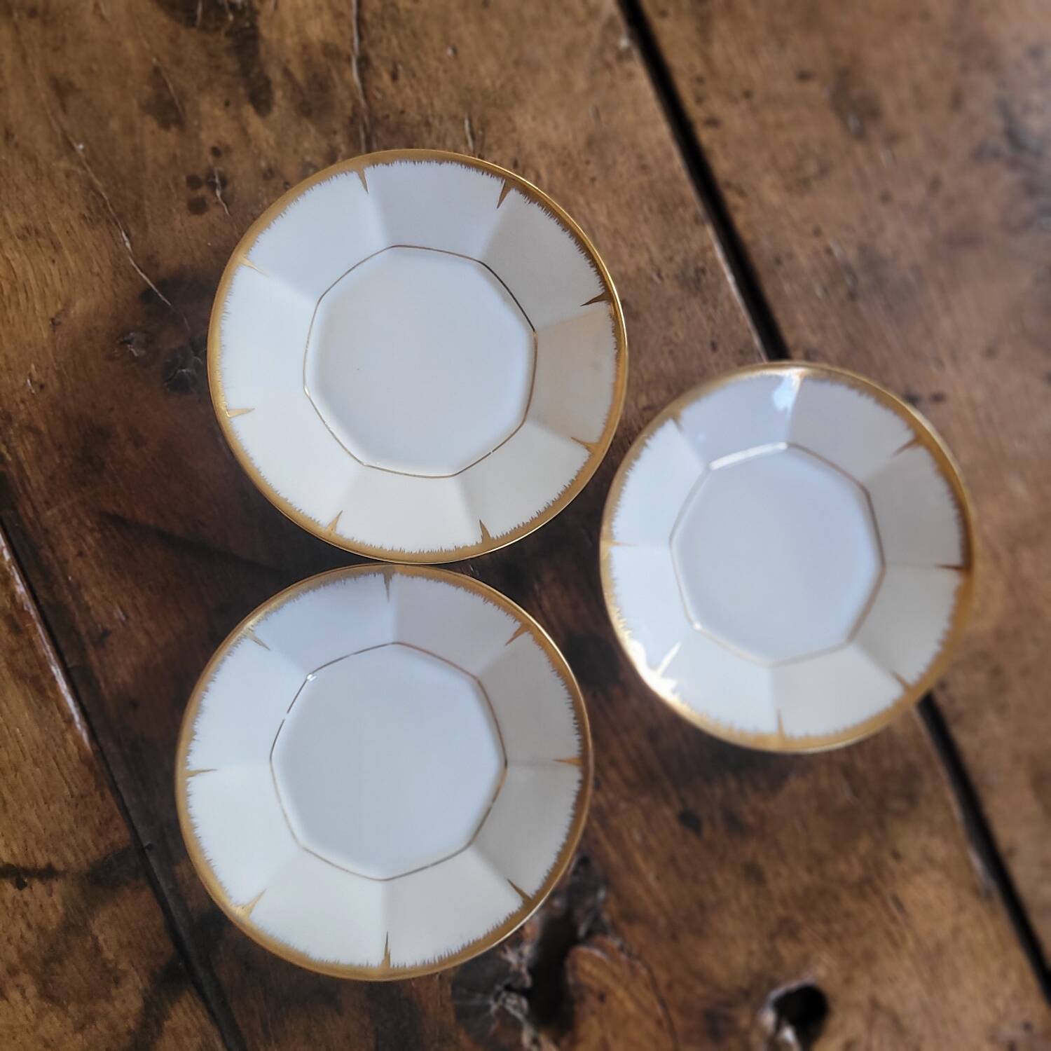 Limoges gilt porcelain coffee set — 6 cups
