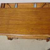 Oak TV unit with a rotating top