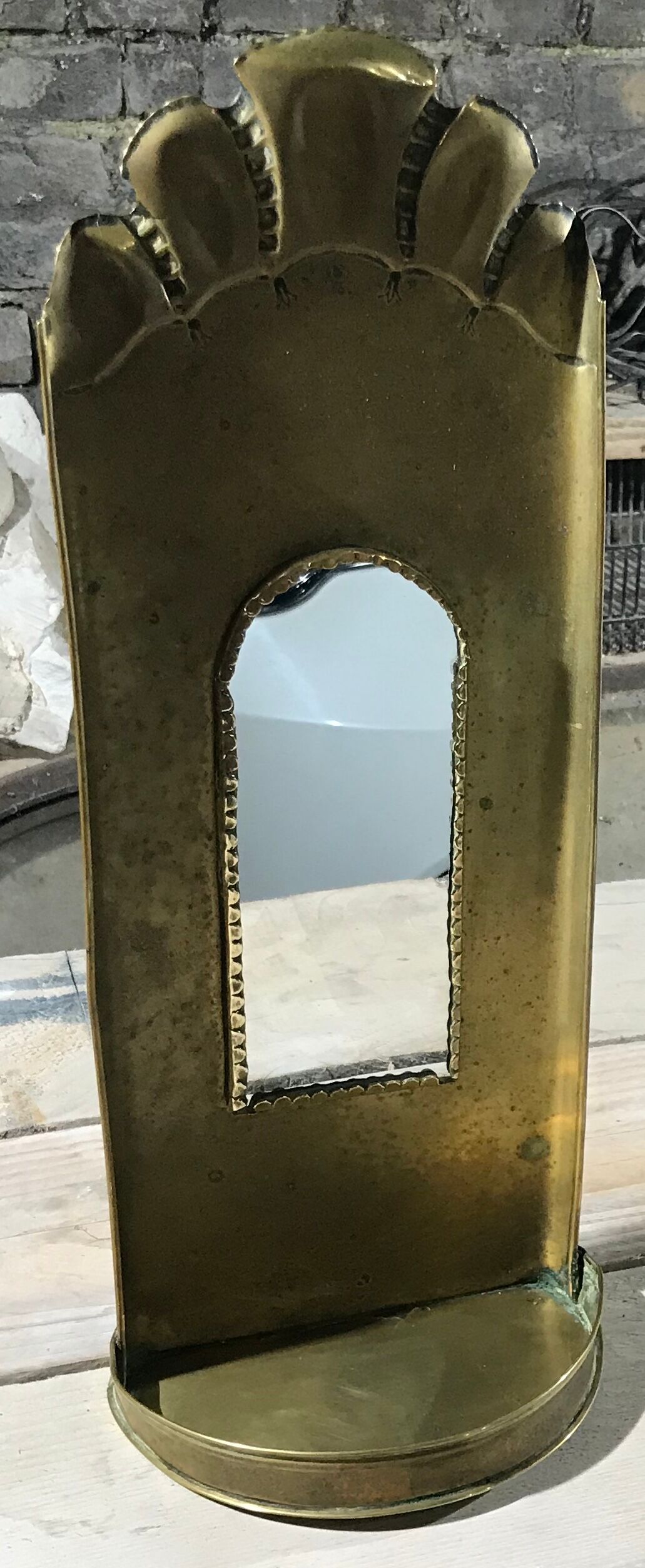 Brass mirror 19x48cm