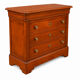 Louis Philippe chest of drawers with 4 drawers and brass.