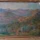 Peinture à l'huile de paysage impressionniste sur carton du début des années