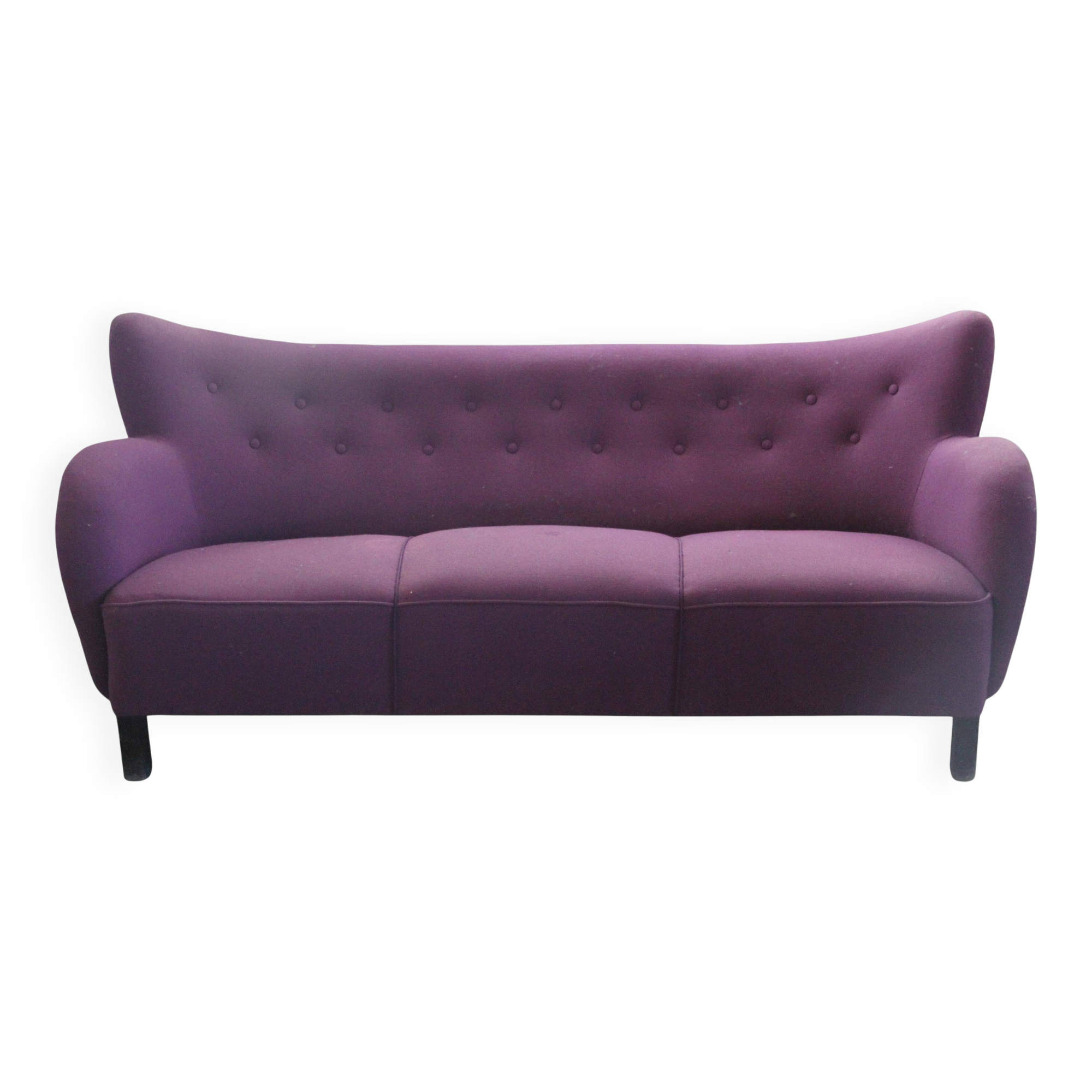 Danish 1930s Club Sofa, Style of Fritz Hansen & Flemming Lassen