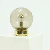 Textured Glass Ceiling Lamp by Glashütte Limburg Germany 1970s