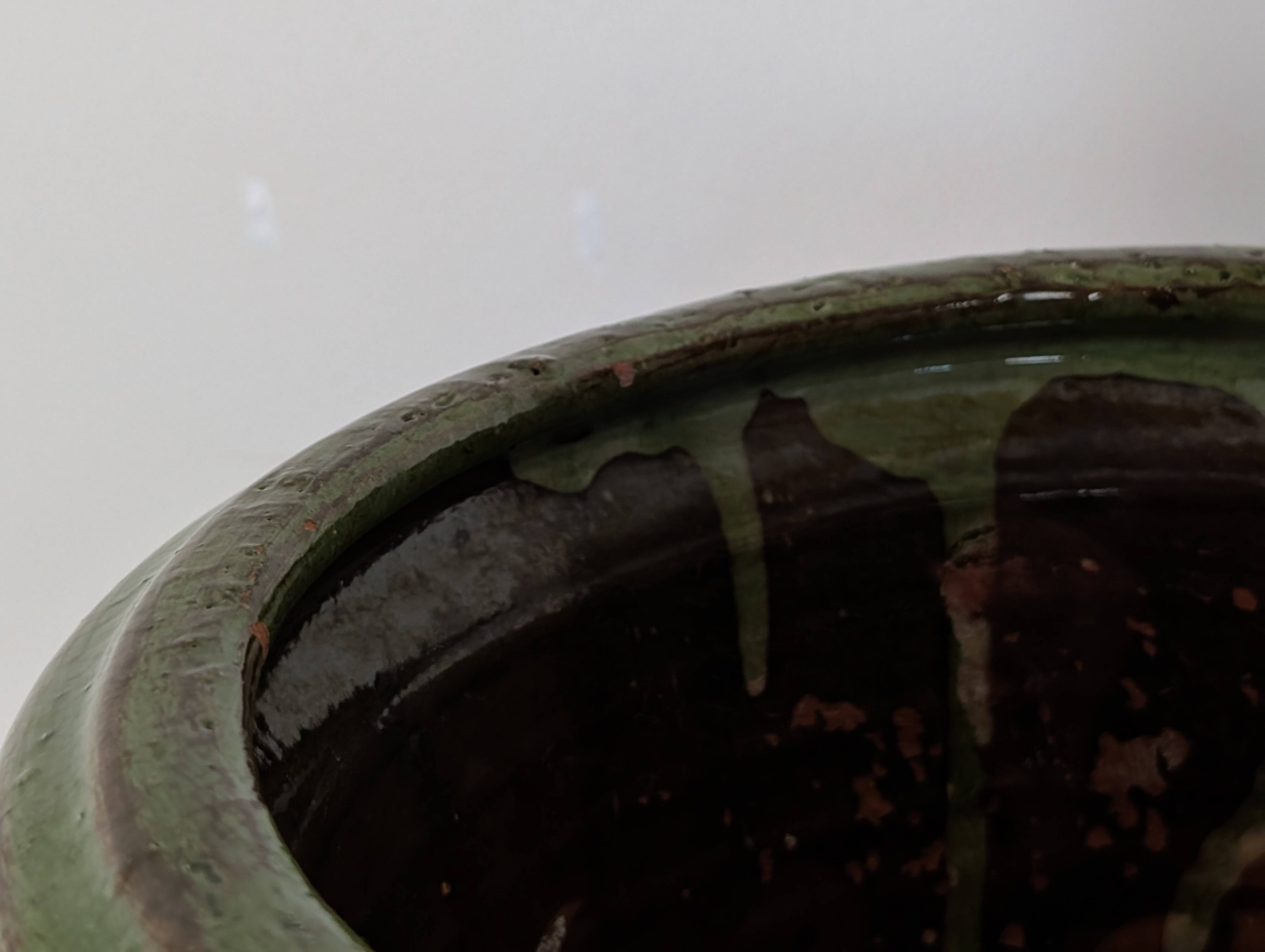 Uzès glazed earthenware planter