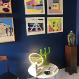 Black ceramic ashtray