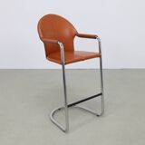 4x Barstool Leather & Chrome