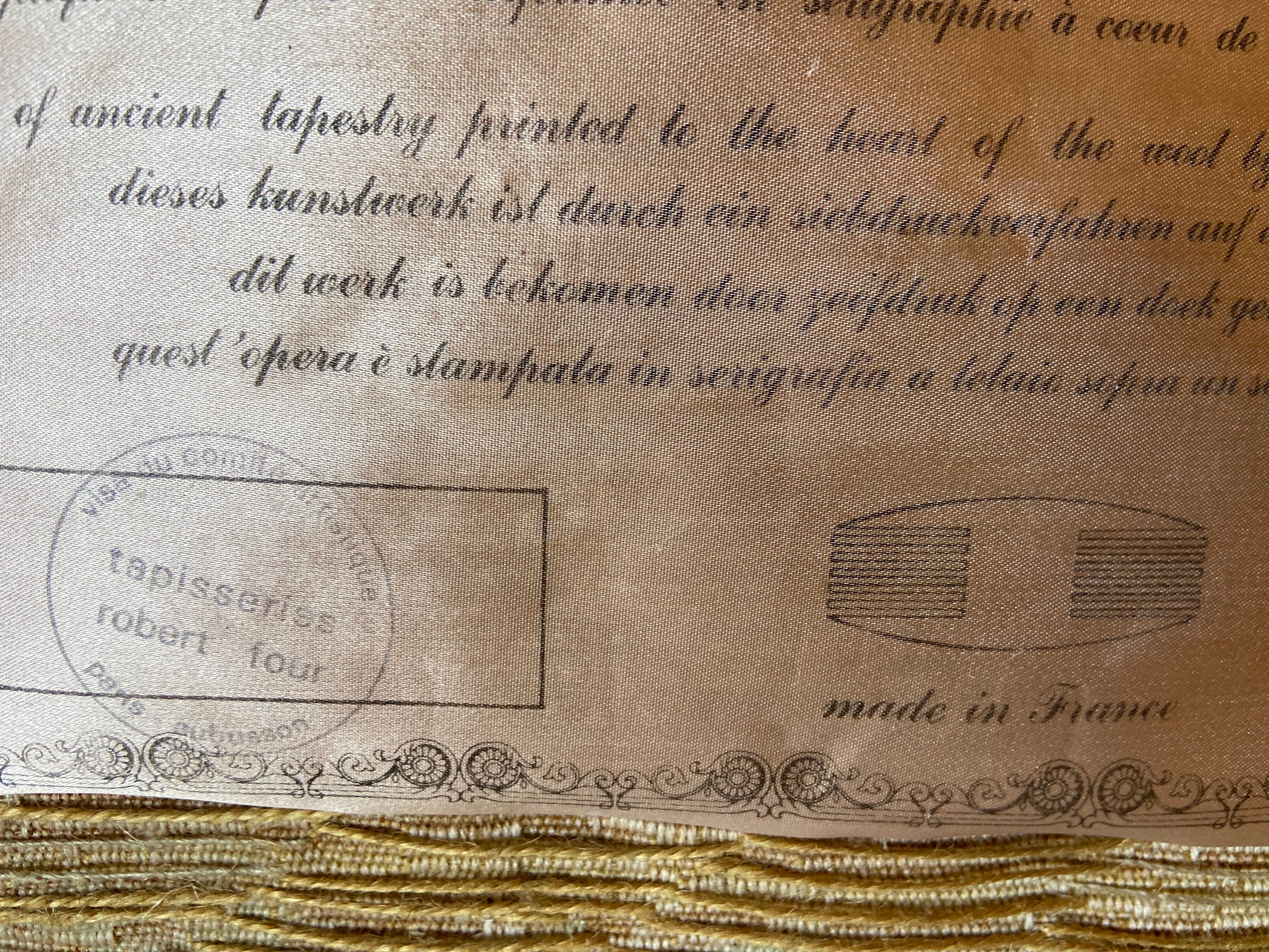 Numbered Aubusson tapestry