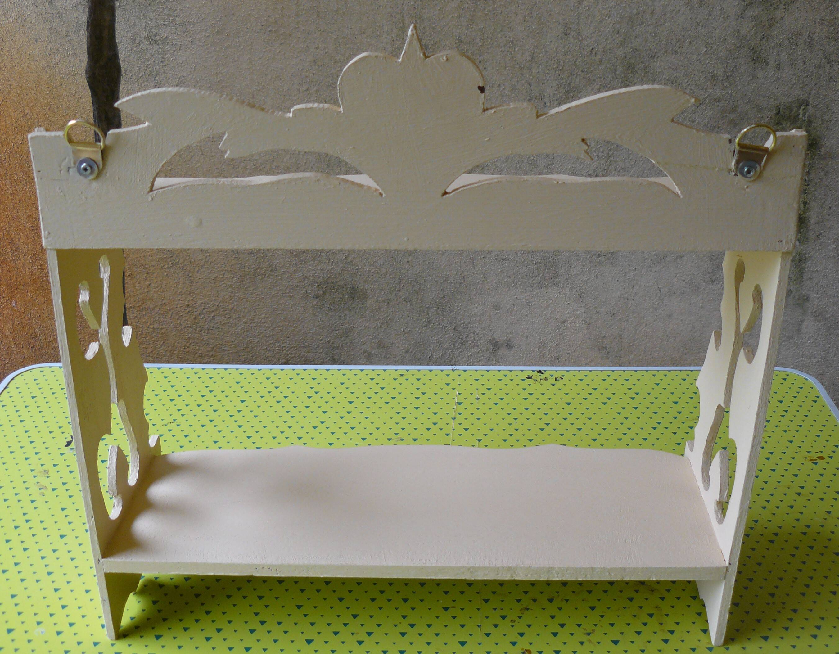 Art deco wooden shelf