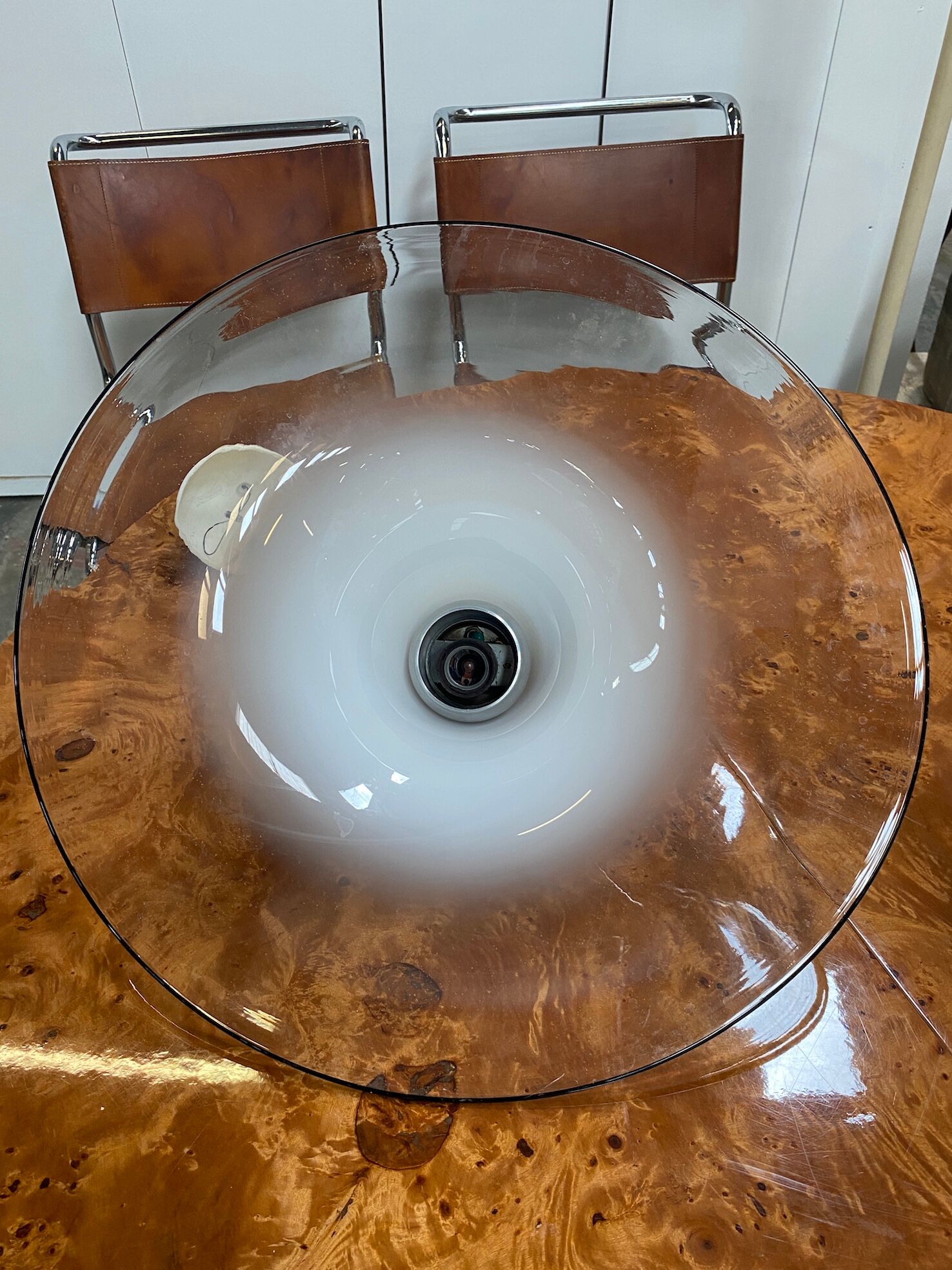 Cinea pendant lamp, Leucos workshop, Murano glass, Giusto Toso design, Italy, circa 1970.