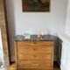 20th century Louis Philippe style wood and marble chest of drawers