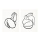 Pair of prints, female drawing wall art set of two, 50x70cm