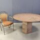 Vintage round granite dining table, 1970s