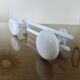 White lacquered metal wall coat rack, 1970