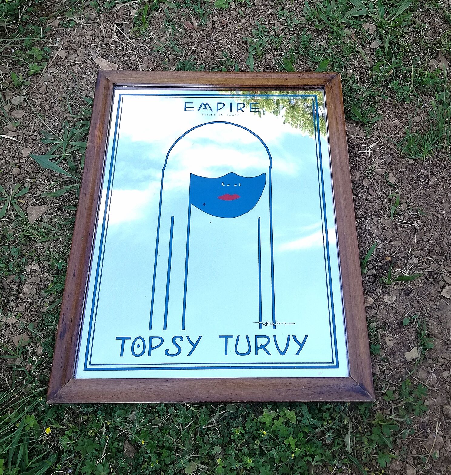 Advertising mirror