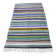 Vintage traditional nomadic kilim ethnic rug with multicoloured stripes.