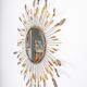 Brass and pearl sun mirror, 1950s