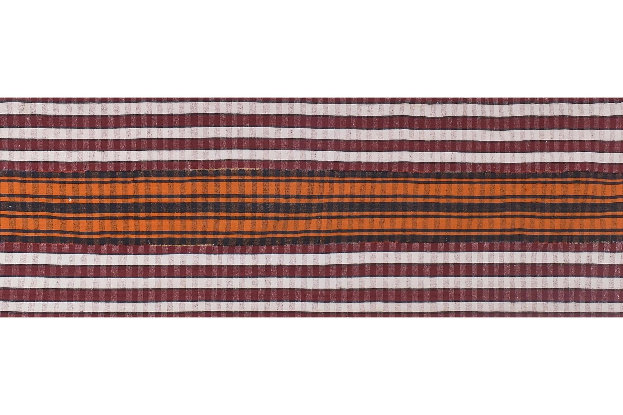 Vintage Turkish hallway rug 135x487 cm
