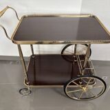 Desserte roulante - Chariot de bar vintage - Style Hollywood Regency
