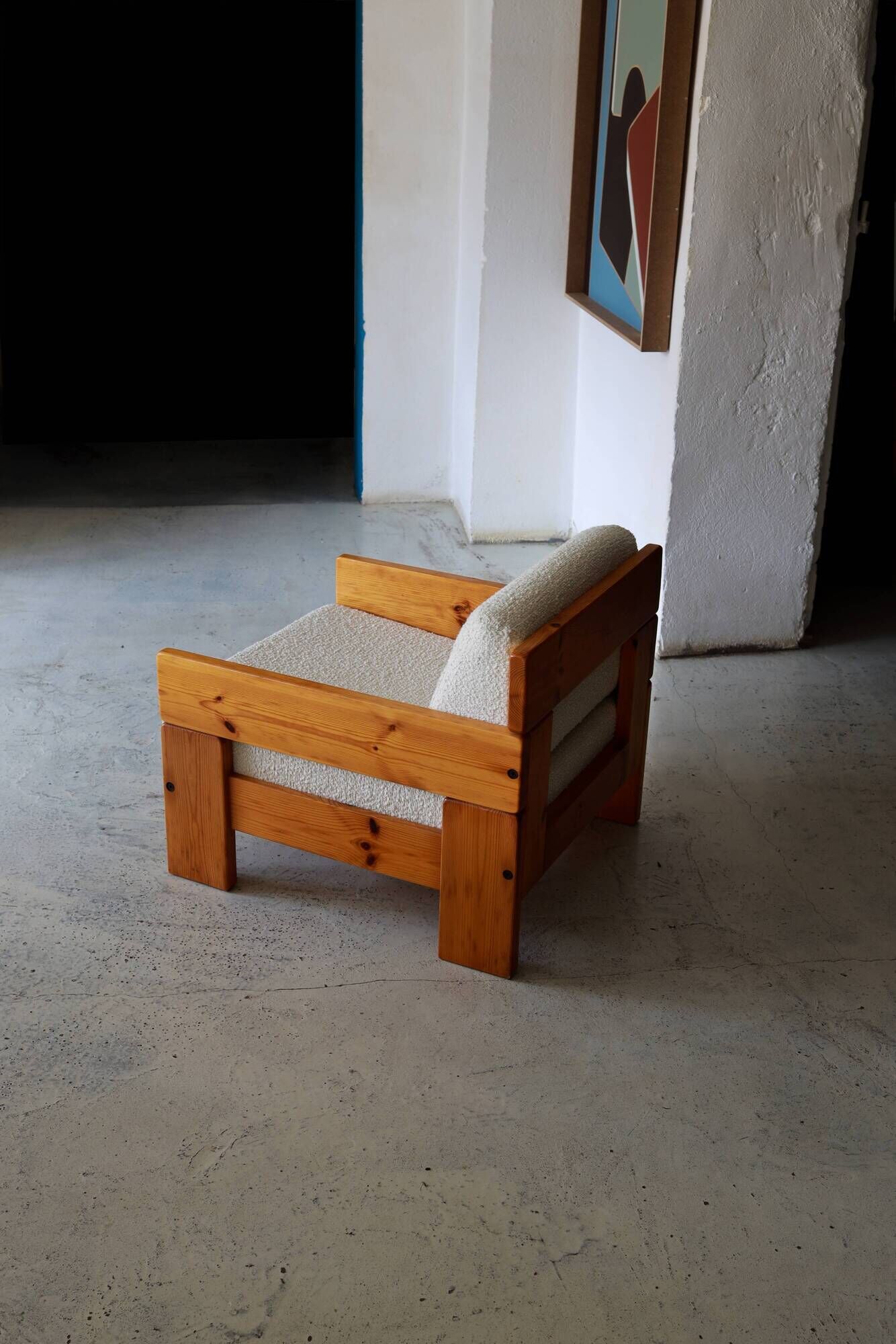 Pine armchair