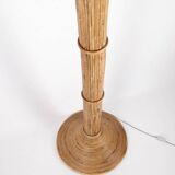 Rattan "coconut/palm" floor lamp