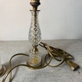 Crystal and bronze lamp bases