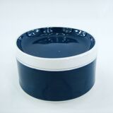 Blue porcelain coffee set - Pyroblan Sarreguemines France - vintage 80s