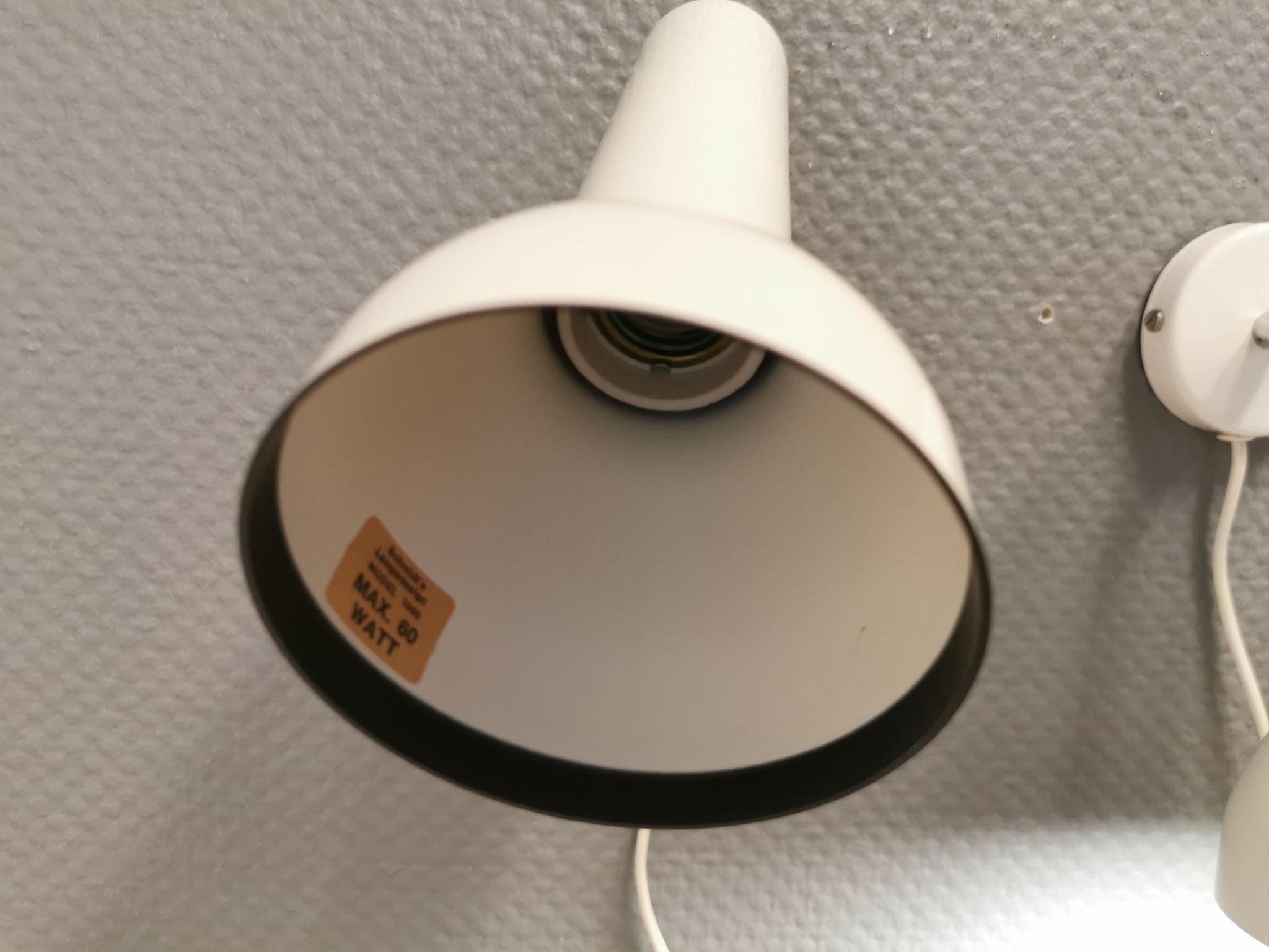 2 wall lamps, Schmidt's lampe design, Denmark early 1980s by Hans Schmidt