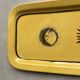 Porcelain cake dish with gold decoration, Moon and Sun
