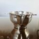 Art Deco silver-plated sauce boat with hallmark, 1920s-30s.