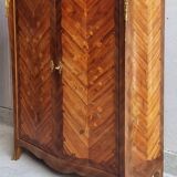 Armoire lingère style Louis XV marqueterie et bronze, fin XIXème s.