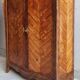 Louis XV style linen cabinet with marquetry and bronze, late 19th century.