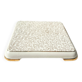 Vintage trivet in golden white floral earthenware Villeroy&boch