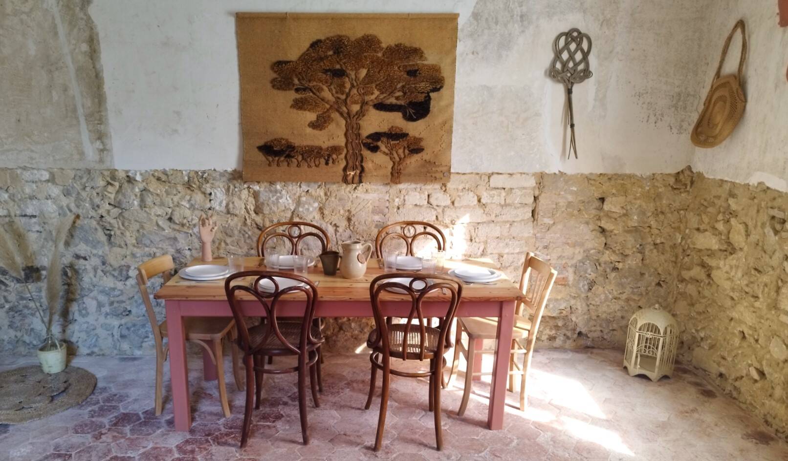Terracotta farm table