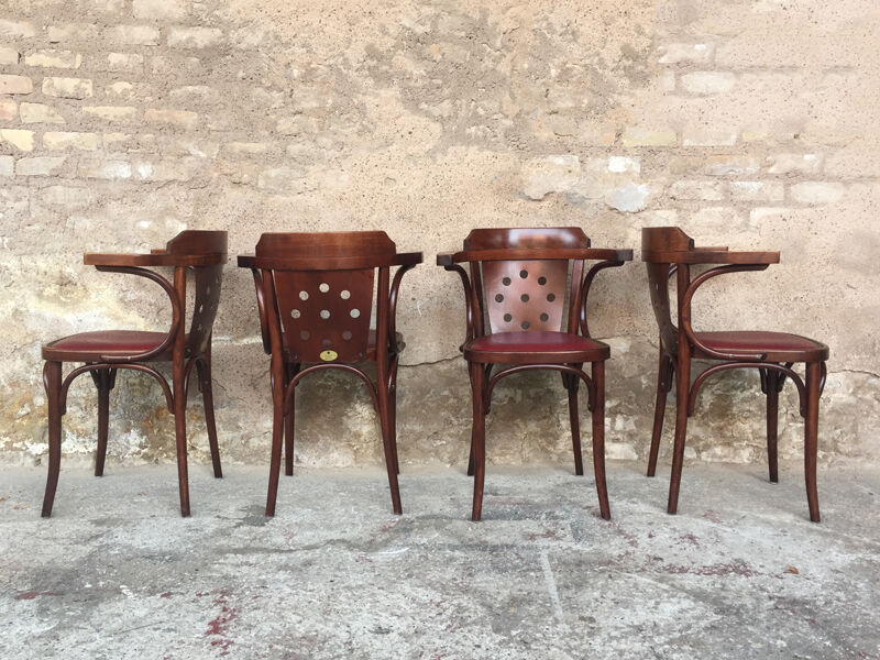 Bistro armchairs, bentwood, Scheepers, made in Belgium