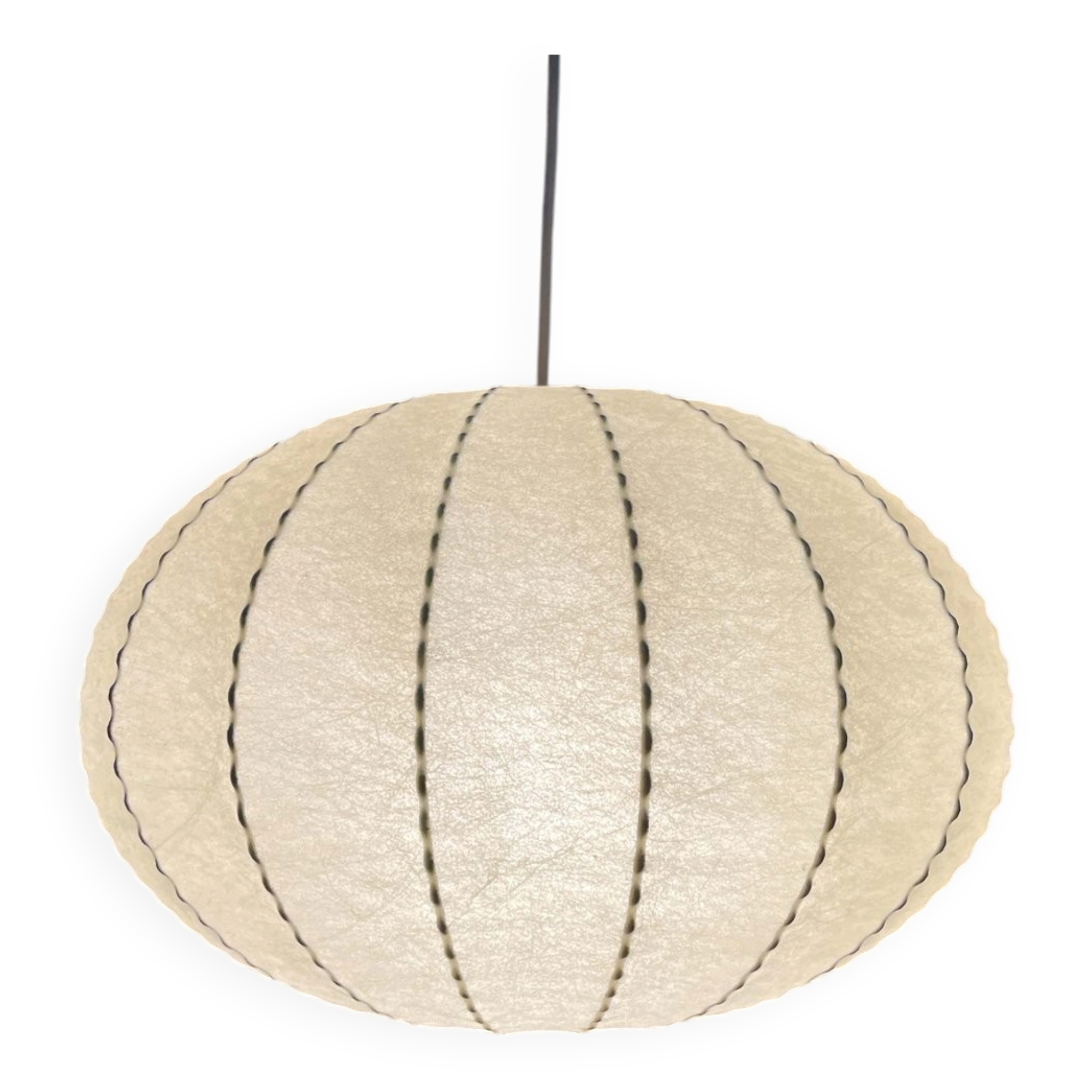 Modern mid-century Cocoon pendant lamp by Friedel Wauer for Goldkant Leuchten, Germany, 1960s.