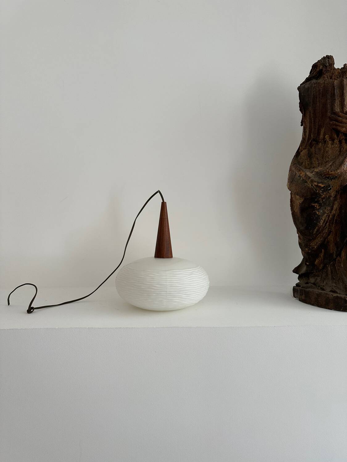 Opaline pendant light Louis Kalff