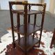 Pair of side tables bedside rattan and vintage bamboo