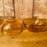 Set of amber brown Vereco bowl