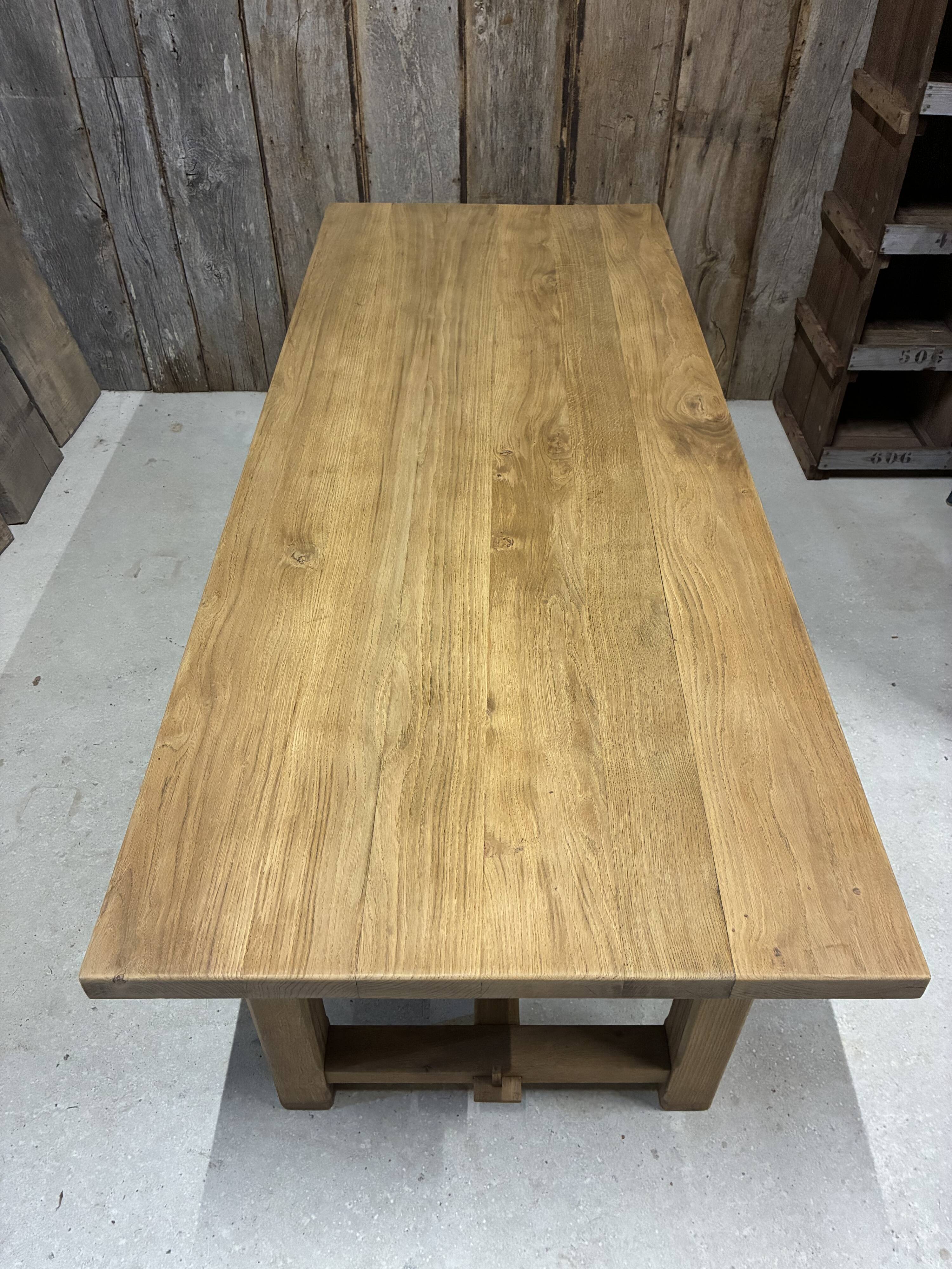 Solid oak farmhouse table