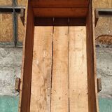 Industrial box in raw fir wood shipping SNCF bicycle equipment Necto 50s 1950s