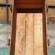 Industrial box in raw fir wood shipping SNCF bicycle equipment Necto 50s 1950s