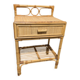 Rattan bedside table